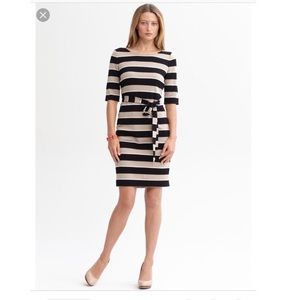 Banana Republic belted striped dress